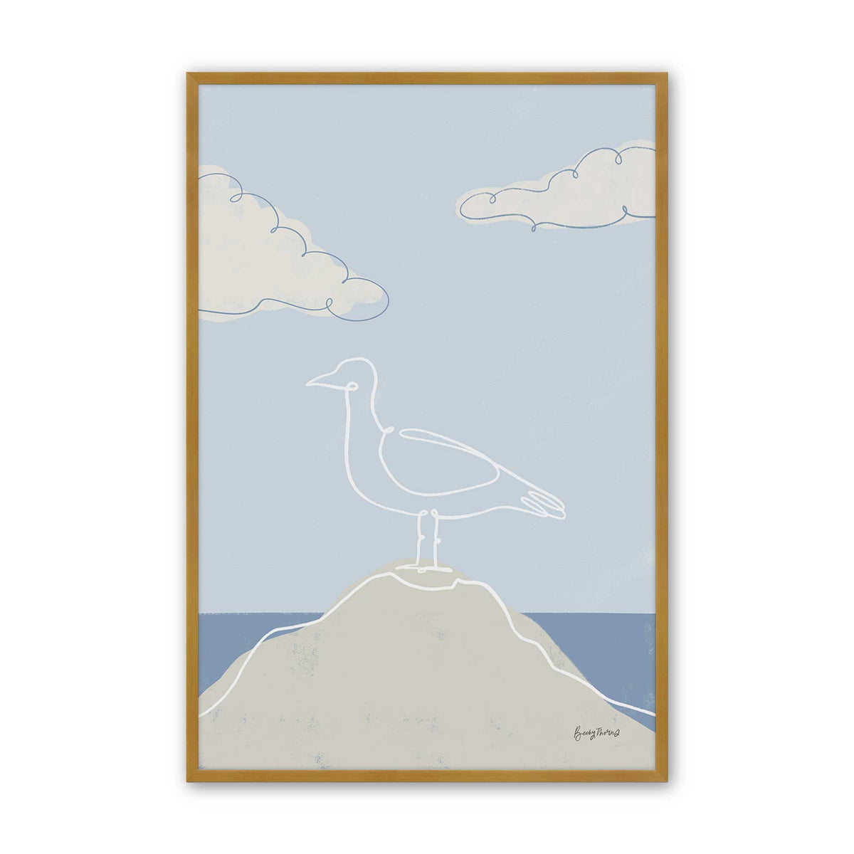 Chill Seagulls Set of 4 Art Prints
