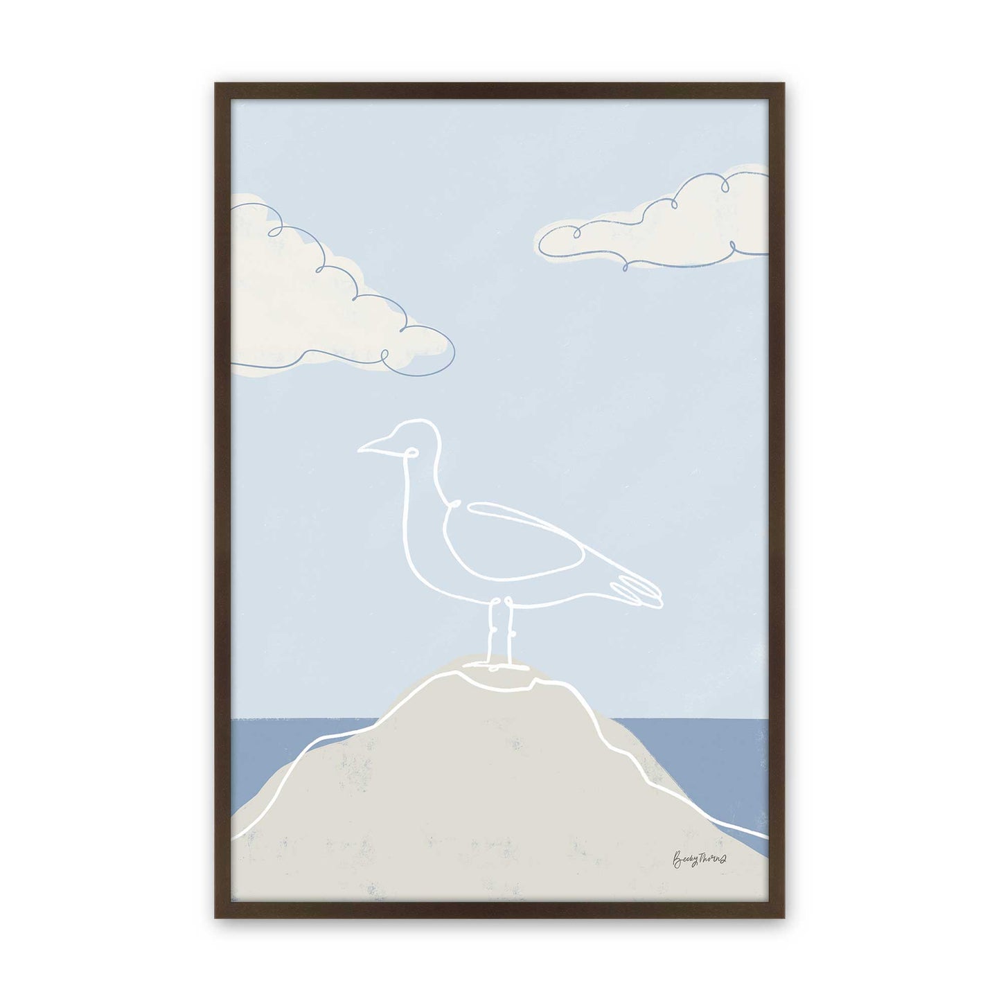 [Color:Brown], Picture of art in a Brown frame