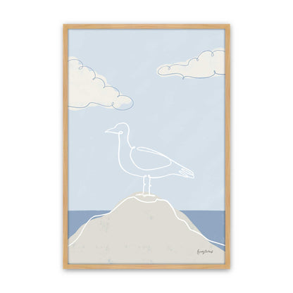 Chill Seagulls Set of 4 Art Prints