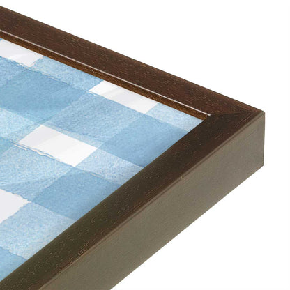 [Color:Brown], Picture of art in a Brown frame at an angle