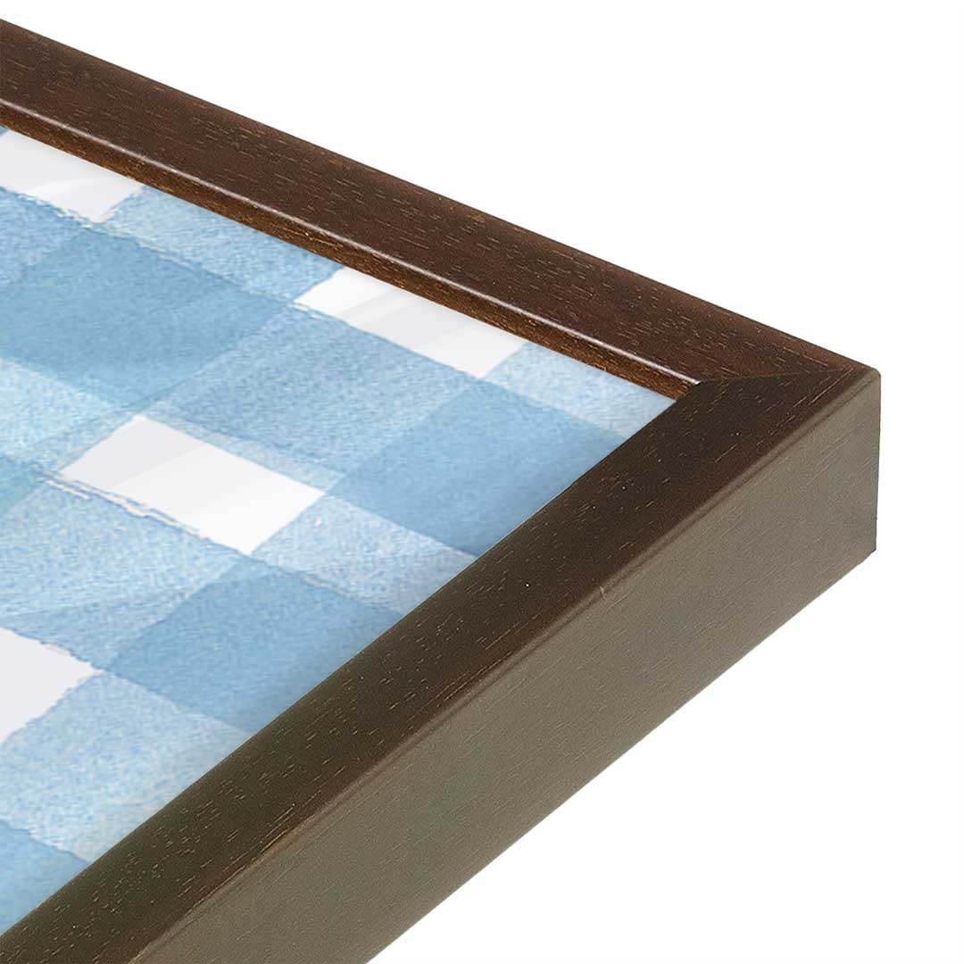 [Color:Brown], Picture of art in a Brown frame at an angle
