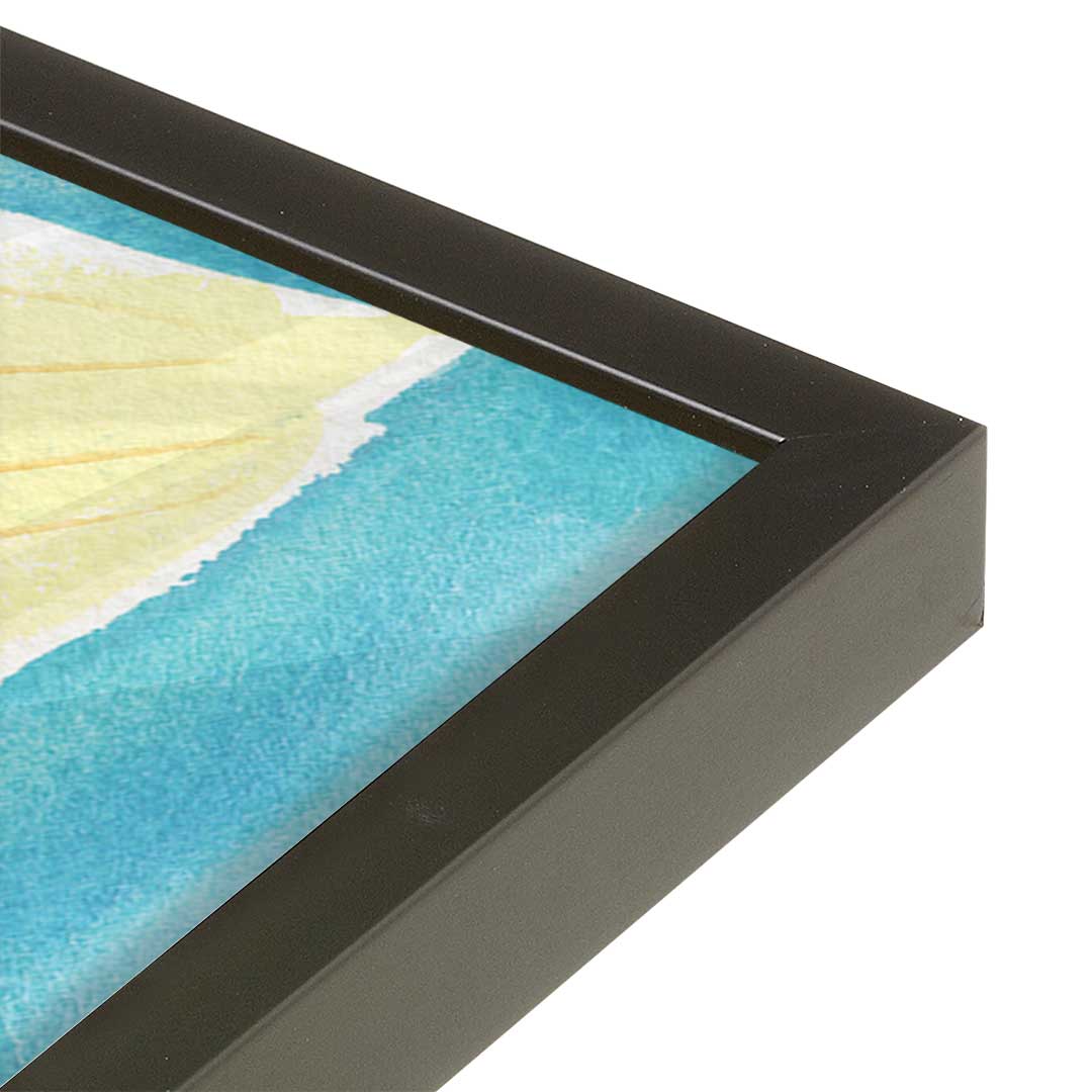 [Color:Satin Black], Picture of art in a Satin Black frame at an angle