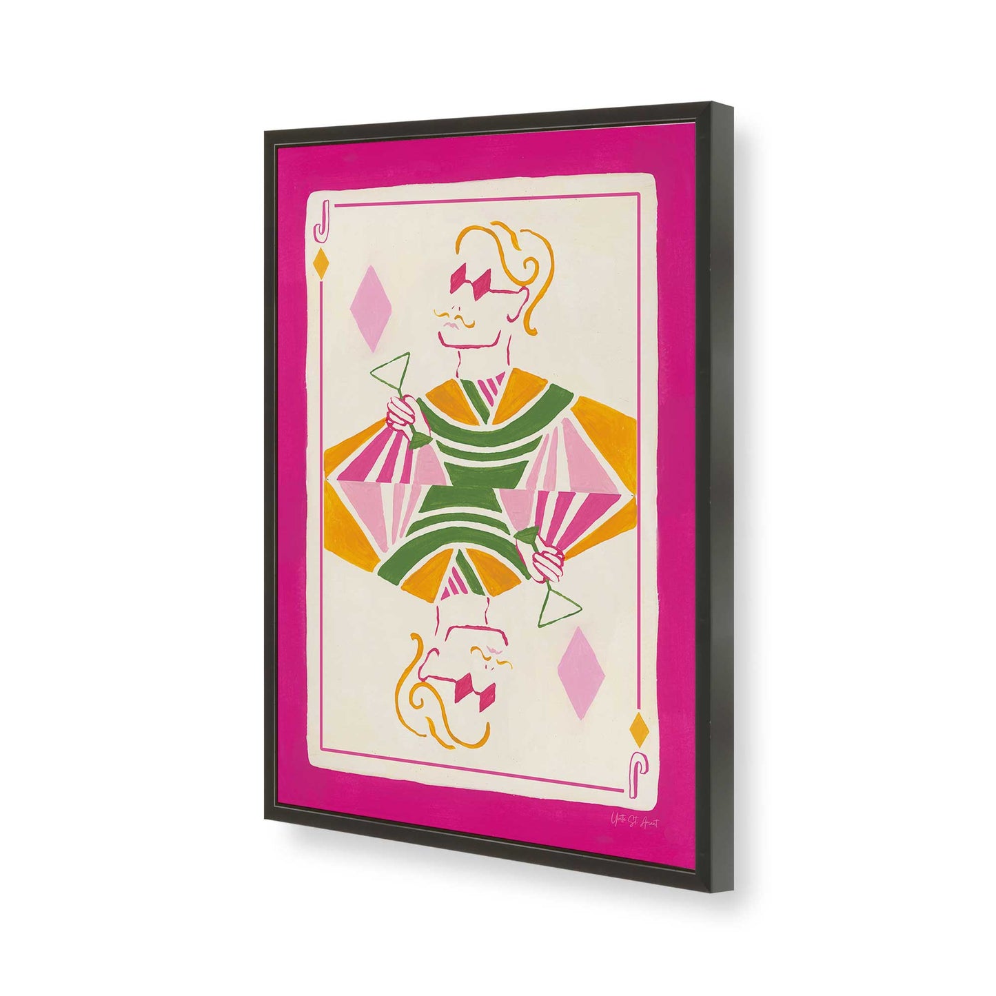 [Color:Satin Black], Picture of art in a Satin Black frame of the corner