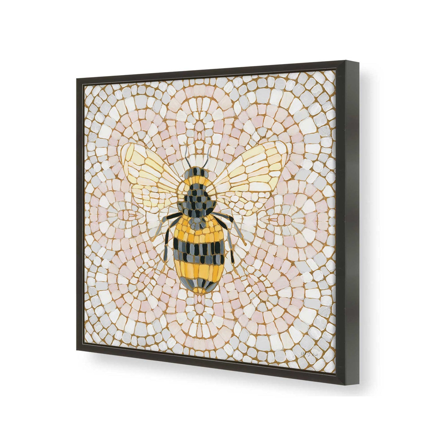 [Color:Satin Black], Picture of art in a Satin Black frame of the corner