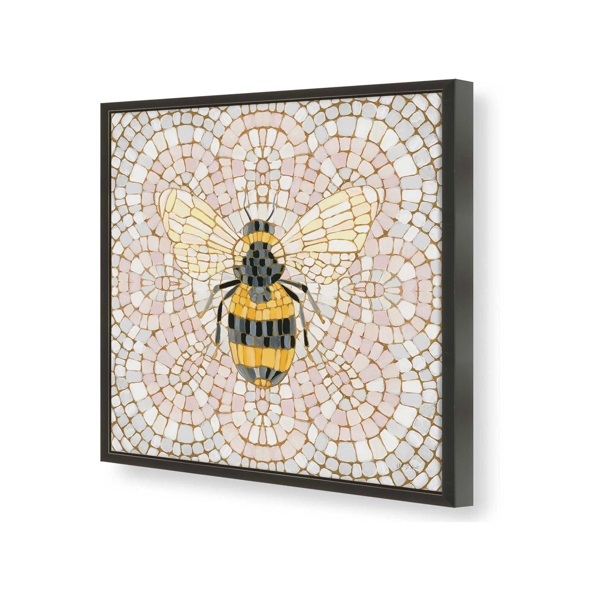 [Color:Satin Black], Picture of art in a Satin Black frame of the corner