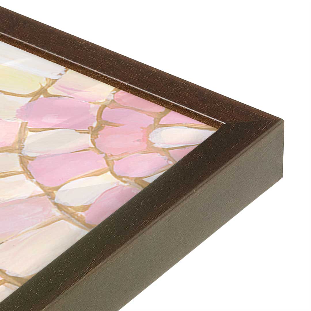 [Color:Espresso], Picture of art in a Espresso frame at an angle