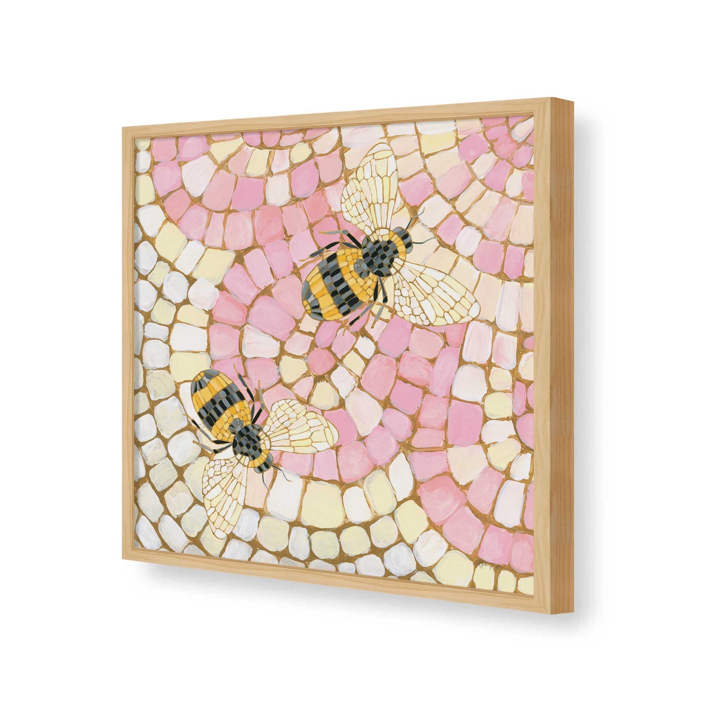 [Color:American Maple], Picture of art in a American Maple frame of the corner