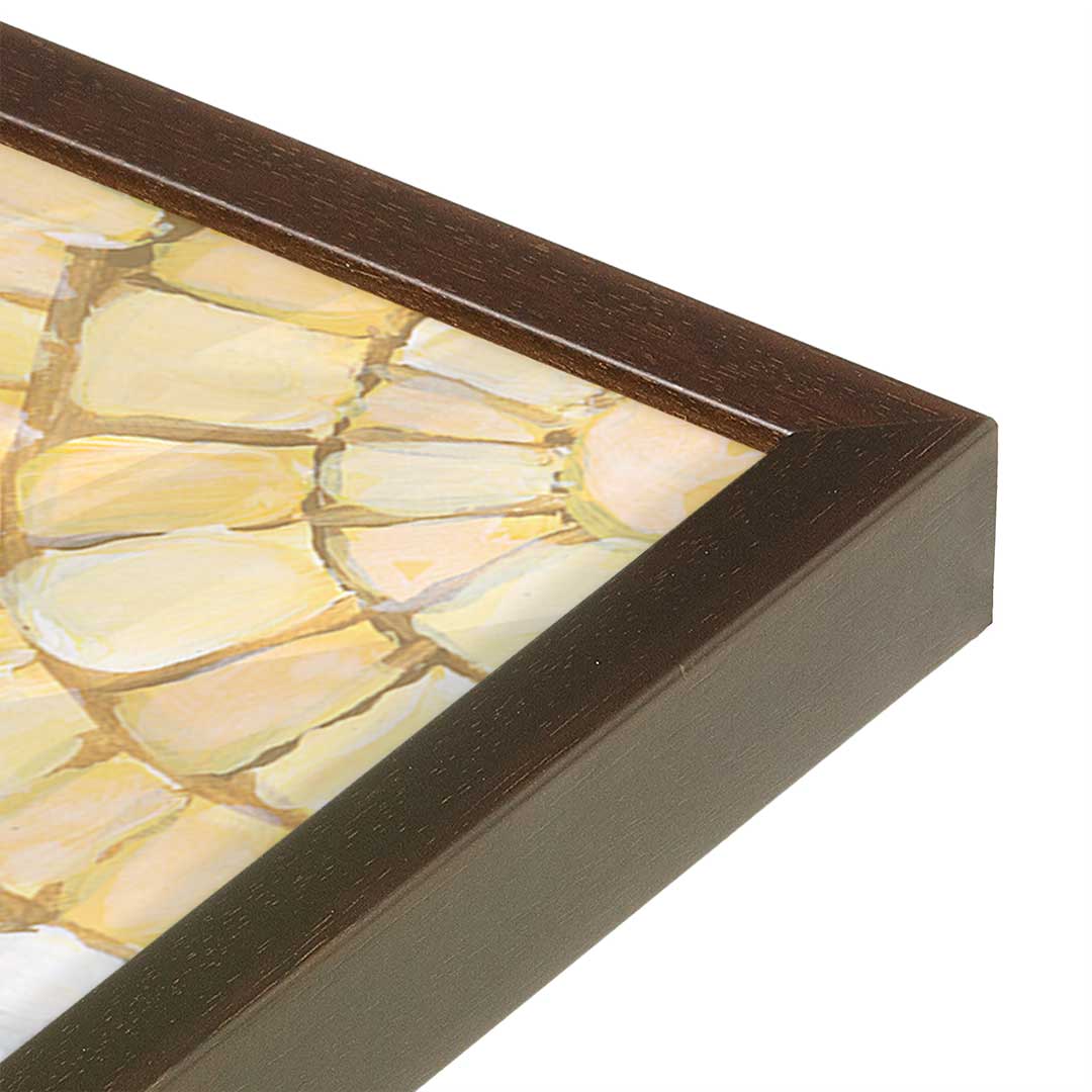 [Color:Espresso], Picture of art in a Espresso frame at an angle