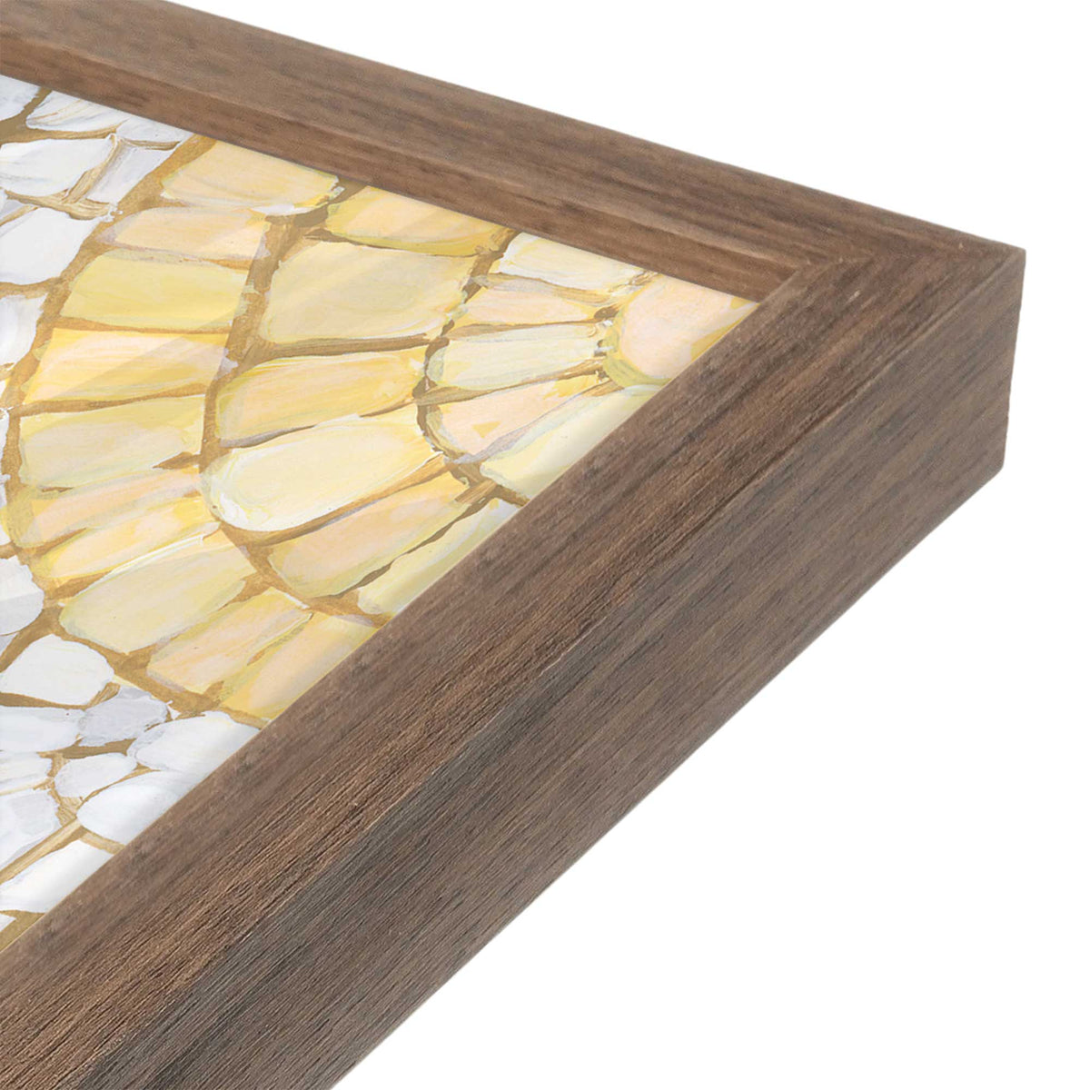 [Color:Walnut], Picture of art in a Walnut frame at an angle