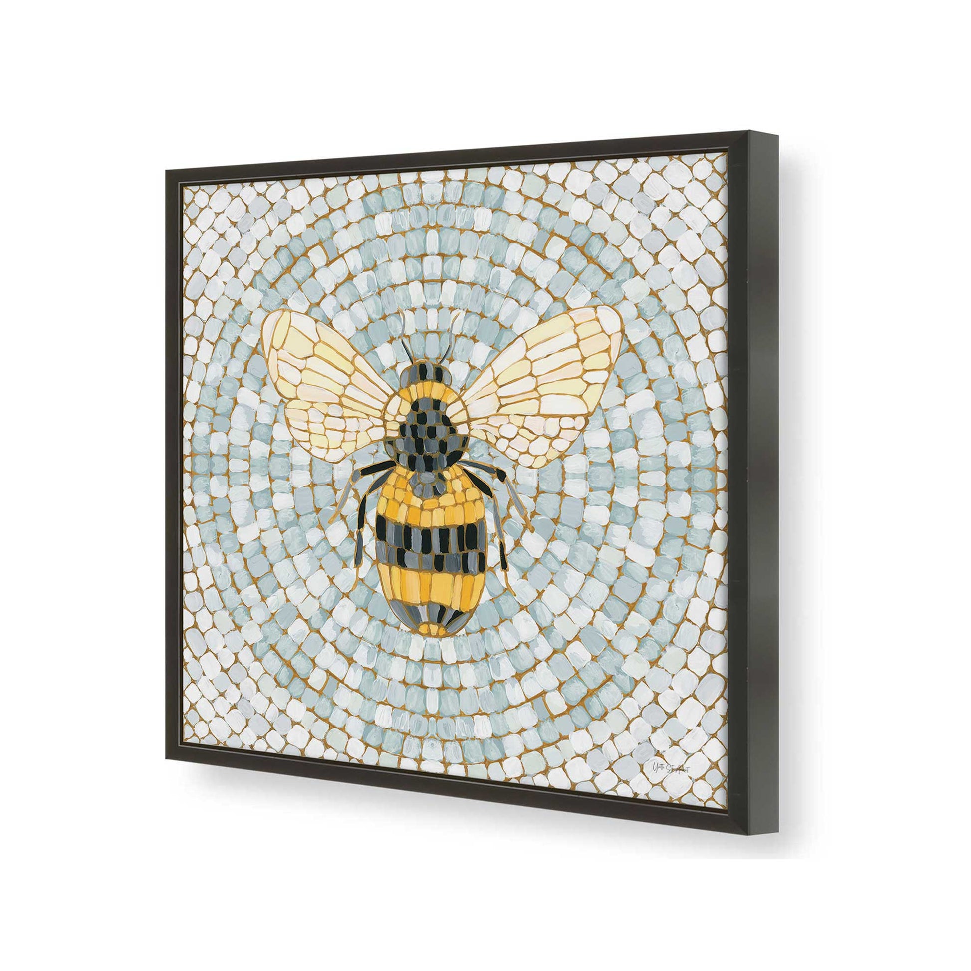[Color:Satin Black], Picture of art in a Satin Black frame of the corner