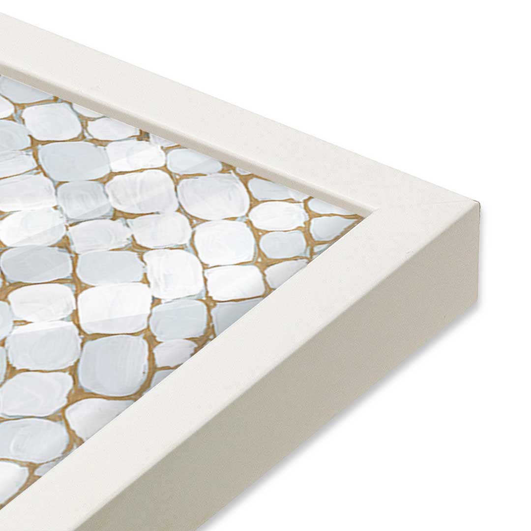 [Color:Opaque White], Picture of art in a Opaque White frame at an angle