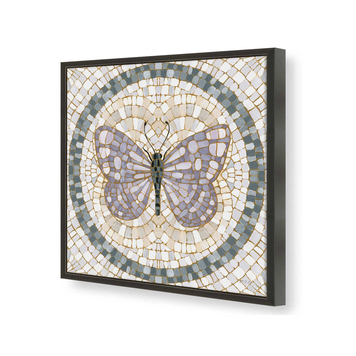 [Color:Satin Black], Picture of art in a Satin Black frame of the corner