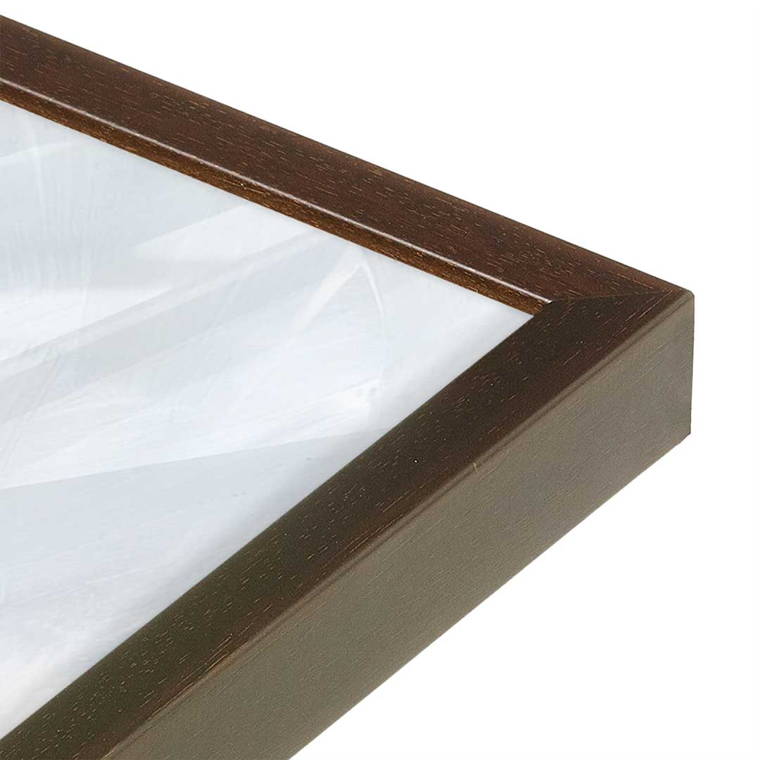 [Color:Espresso], Picture of art in a Espresso frame at an angle