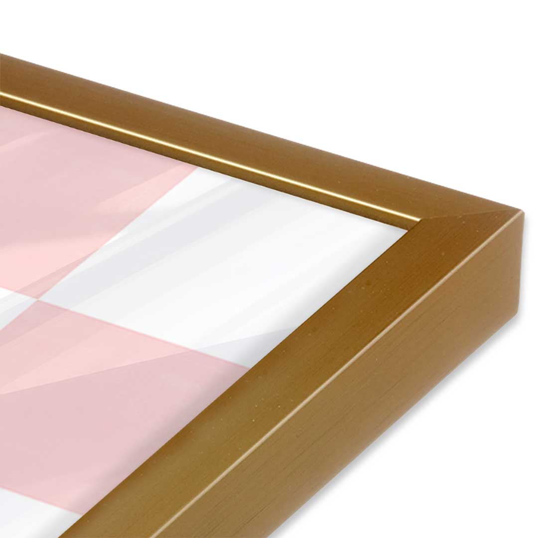 [Color:Polished Gold], Picture of art in a Polished Gold frame at an angle