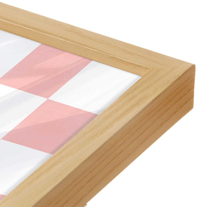 [Color:American Maple], Picture of art in a American Maple frame at an angle