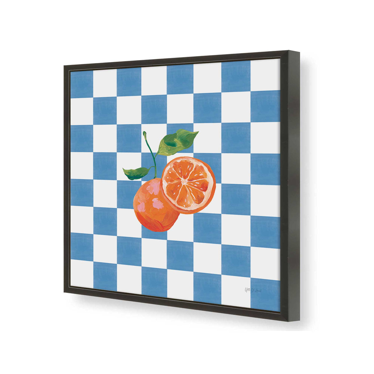 [Color:Satin Black], Picture of art in a Satin Black frame of the corner