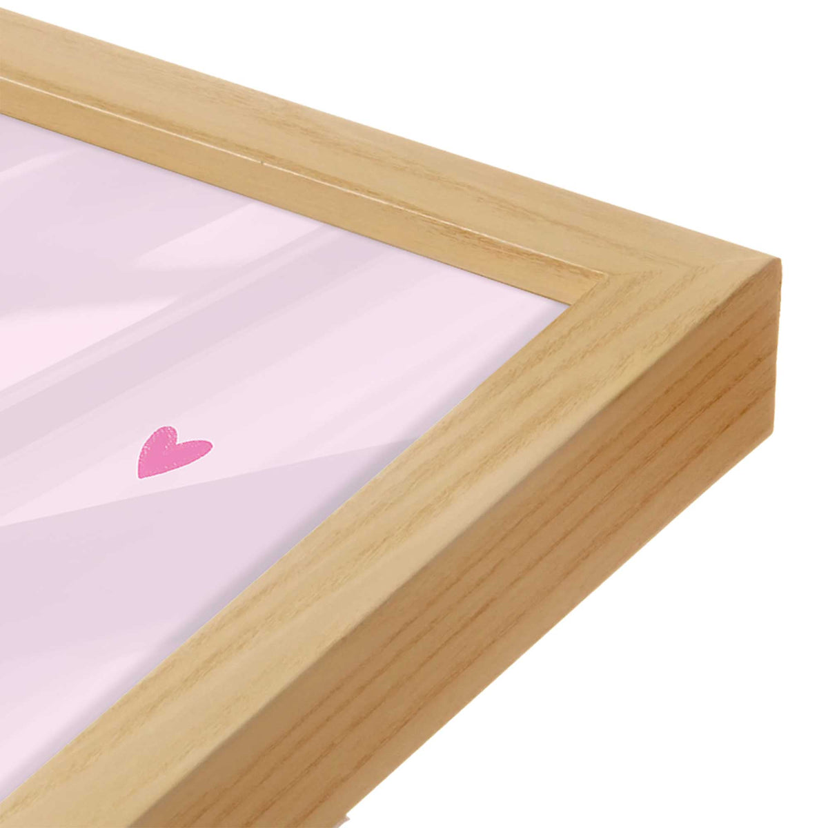 [Color:American Maple], Picture of art in a American Maple frame at an angle