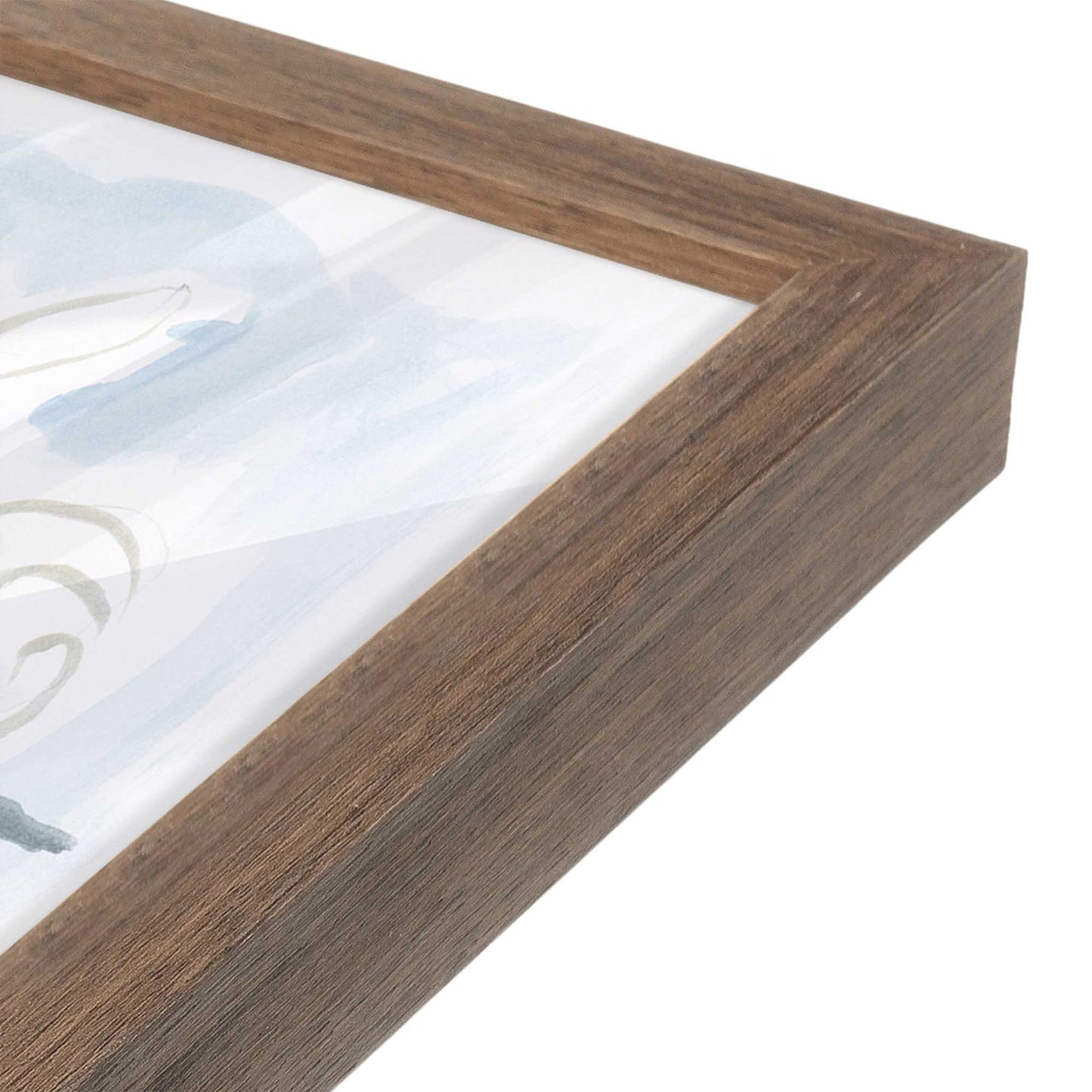 [Color:Walnut], Picture of art in a Walnut frame at an angle
