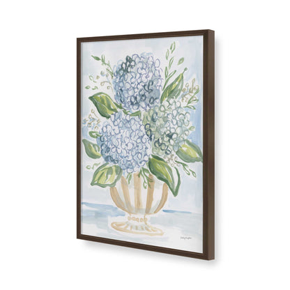 [Color:Brown], Picture of art in a Brown frame of the corner