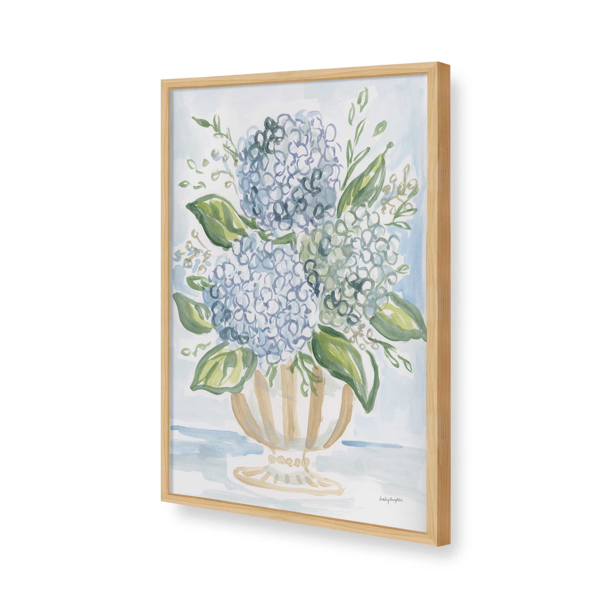 [Color:American Maple], Picture of art in a American Maple frame of the corner