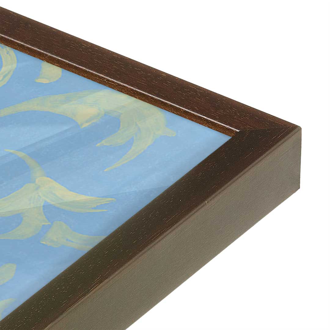 [Color:Espresso], Picture of art in a Espresso frame at an angle