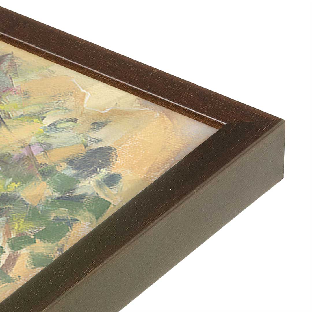 [Color:Belvinder Brown], Picture of art in a Belvinder Brown frame at an angle