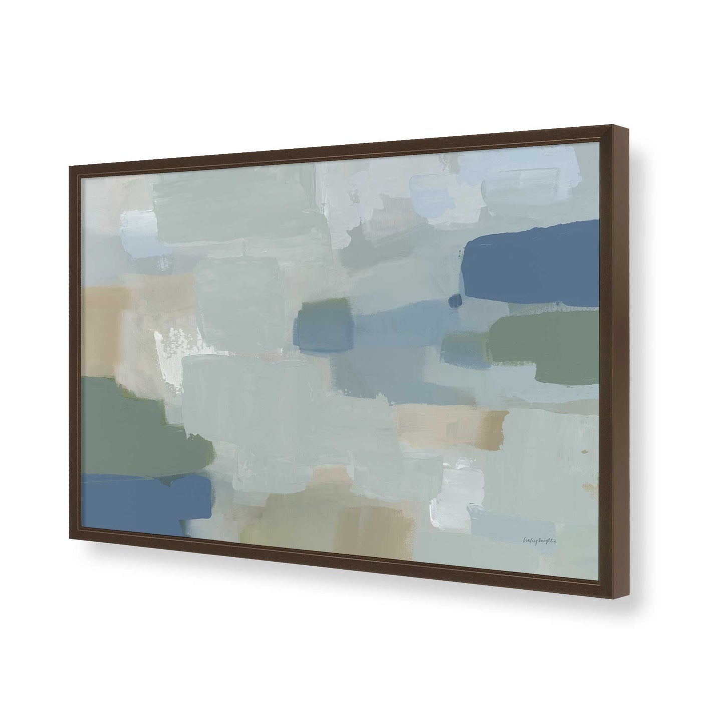 [Color:Brown], Picture of art in a Brown frame of the corner