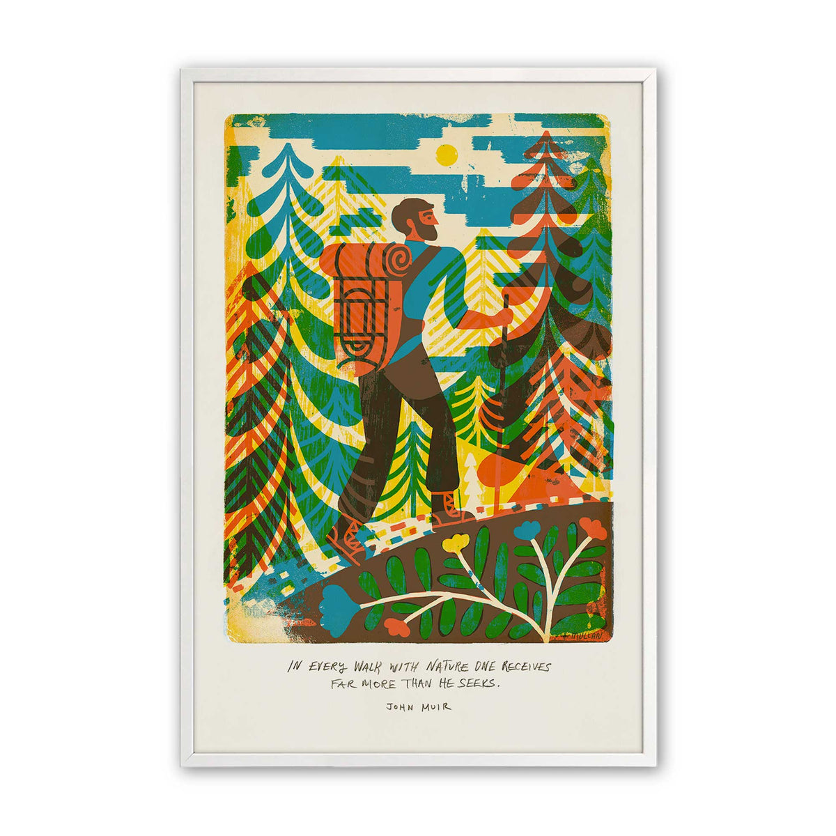 [Color:Opaque White], Picture of art in an Opaque White frame