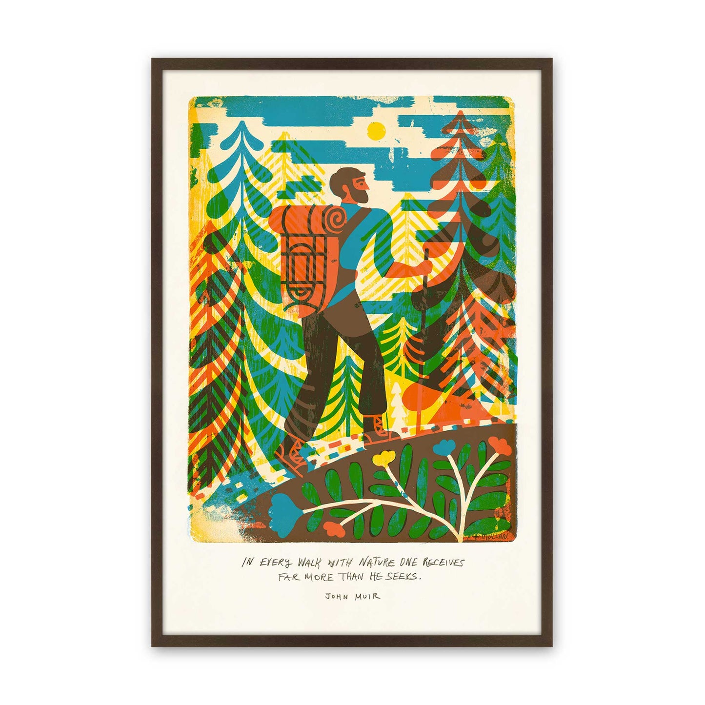 [Color:Belvinder Brown], Picture of art in a Belvinder Brown frame