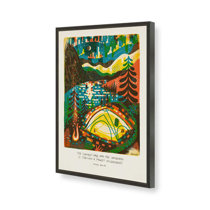 [Color:Satin Black], Picture of art in a Satin Black frame of the corner