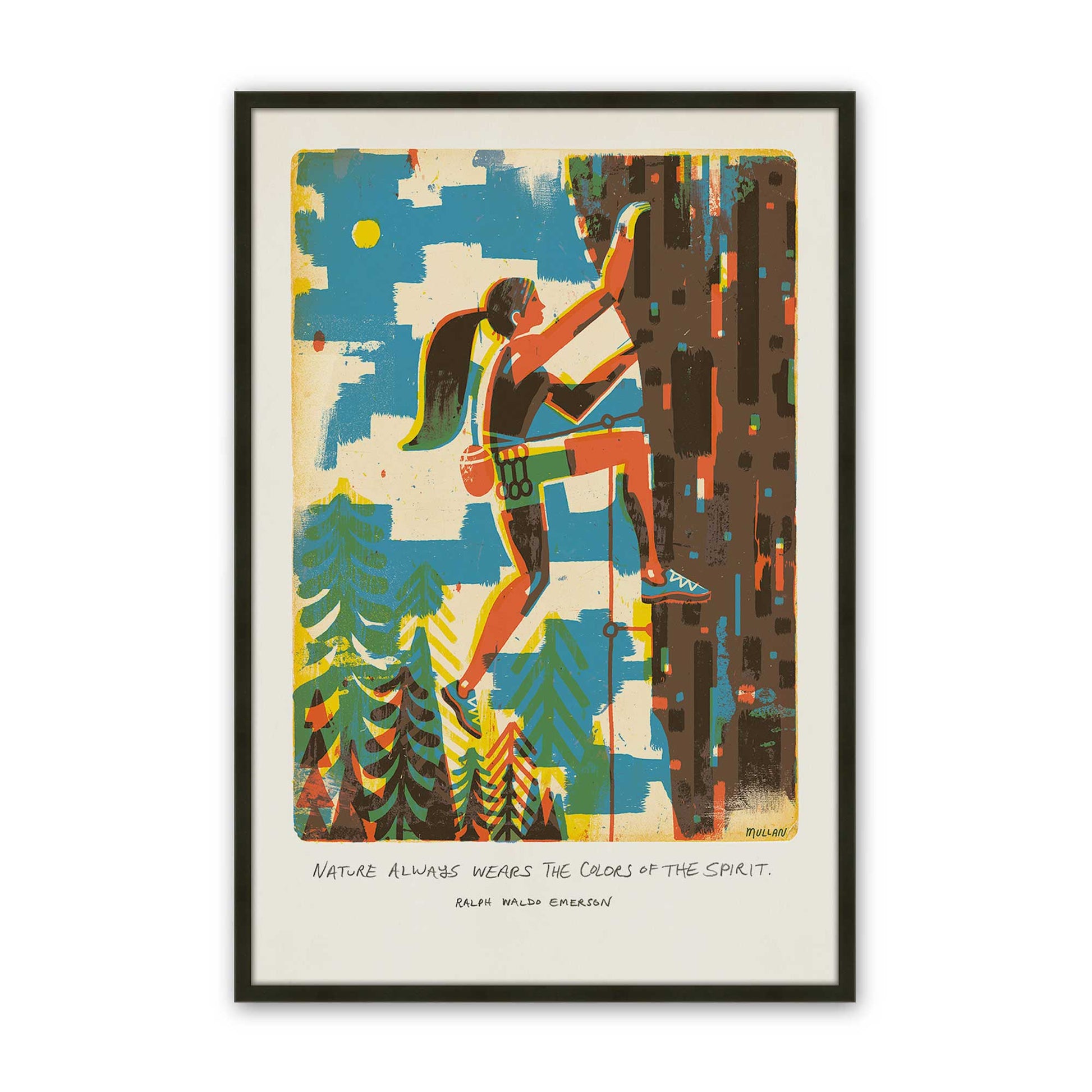 [Color:Satin Black], Picture of art in a Satin Black frame