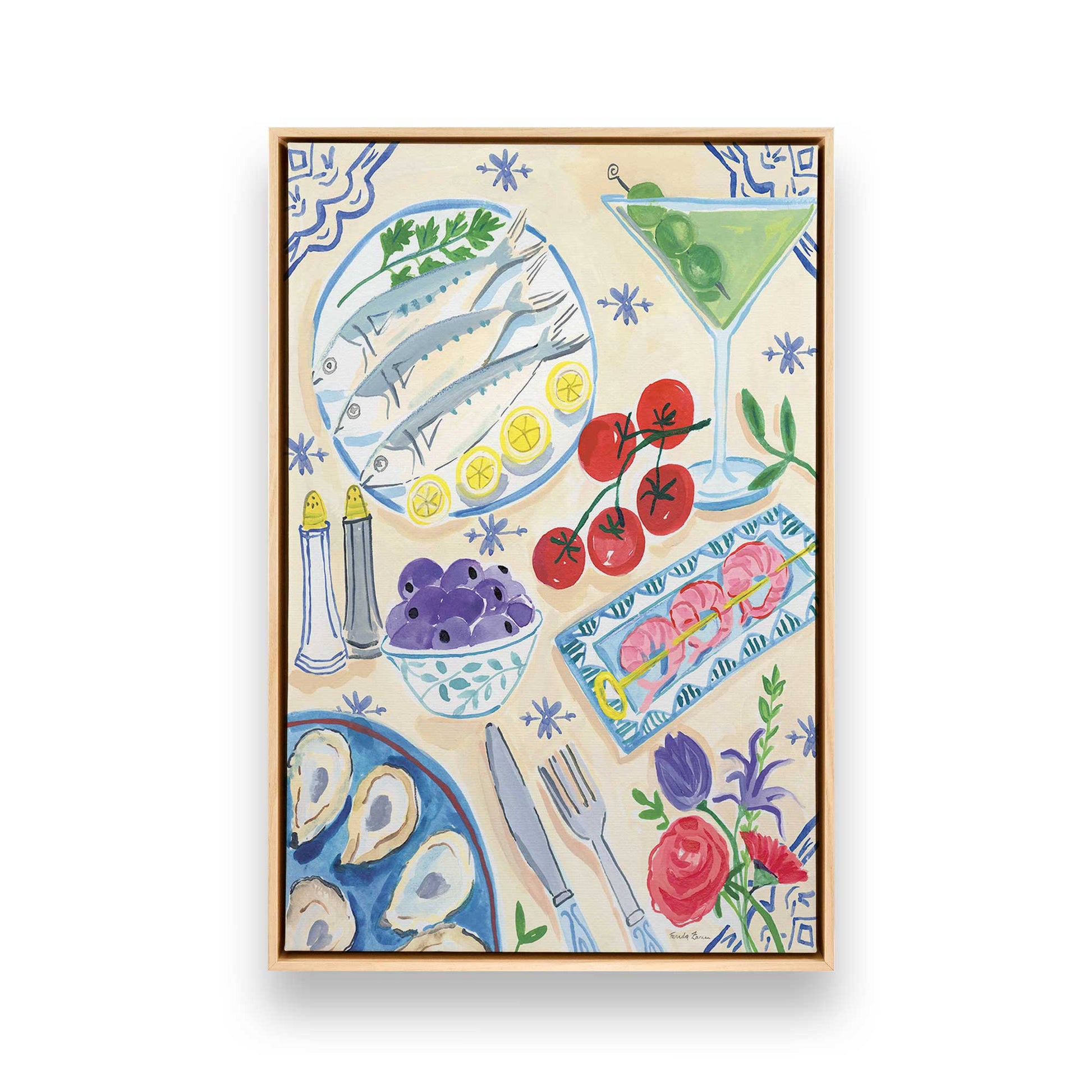 [Color:American Maple], Picture of art in a American Maple frame