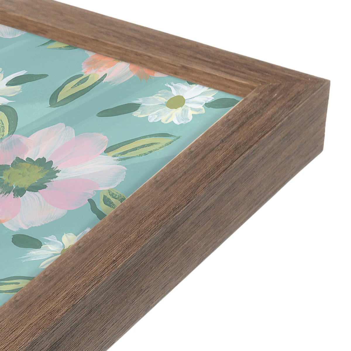 [Color:Walnut], Picture of art in a Walnut frame at an angle