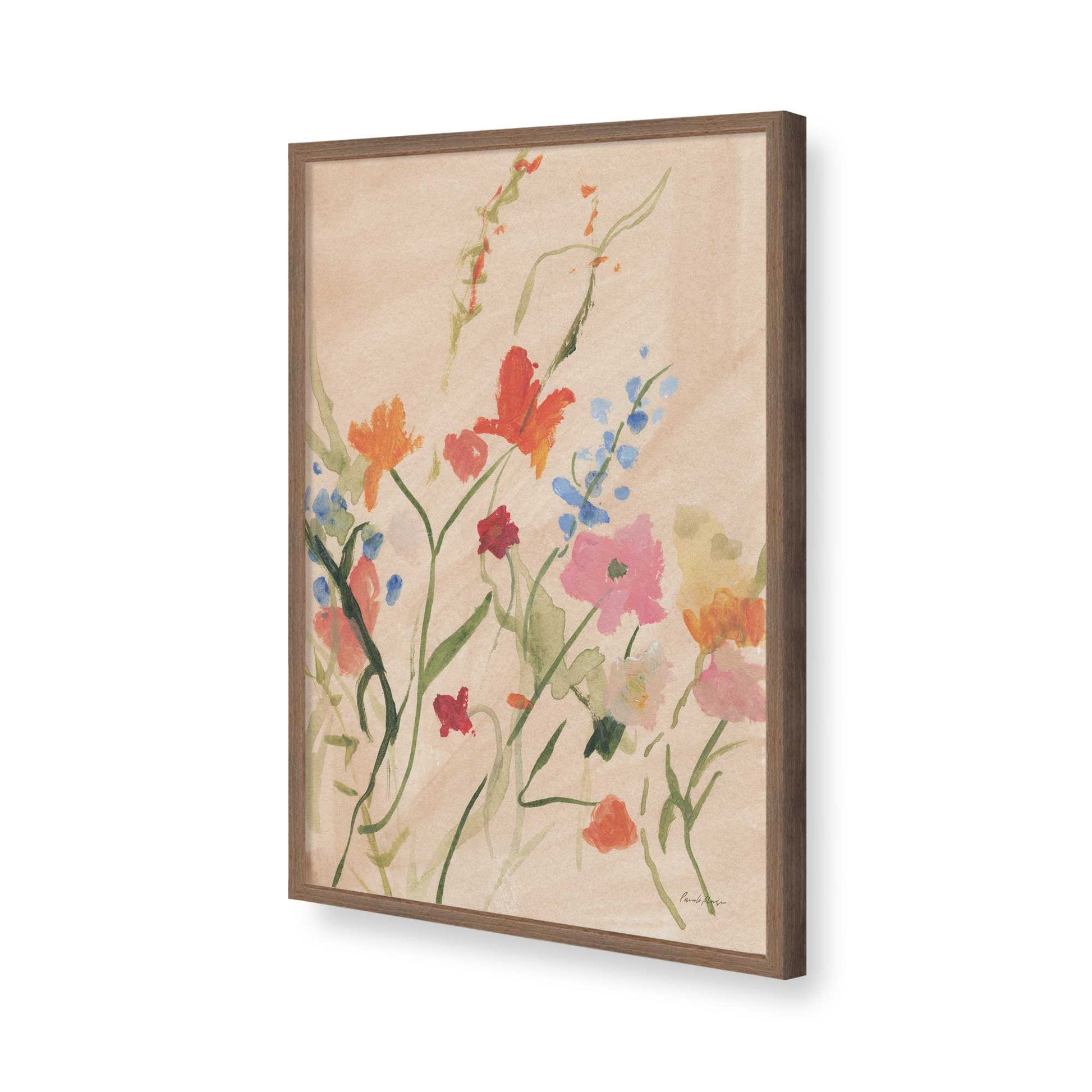 [Color:Walnut], Picture of art in a Walnut frame of the corner
