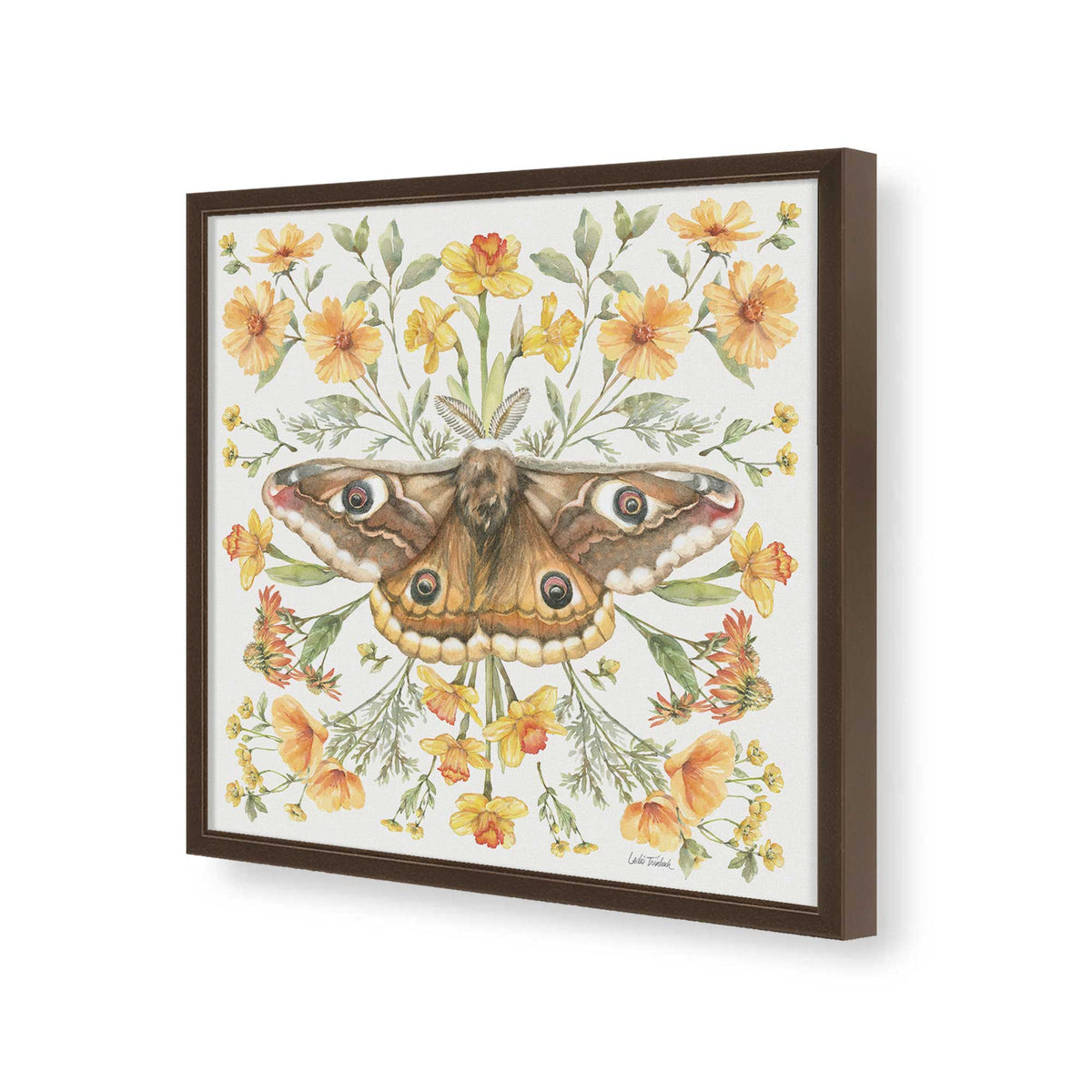 [Color:Espresso], Picture of art in a Espresso frame of the corner