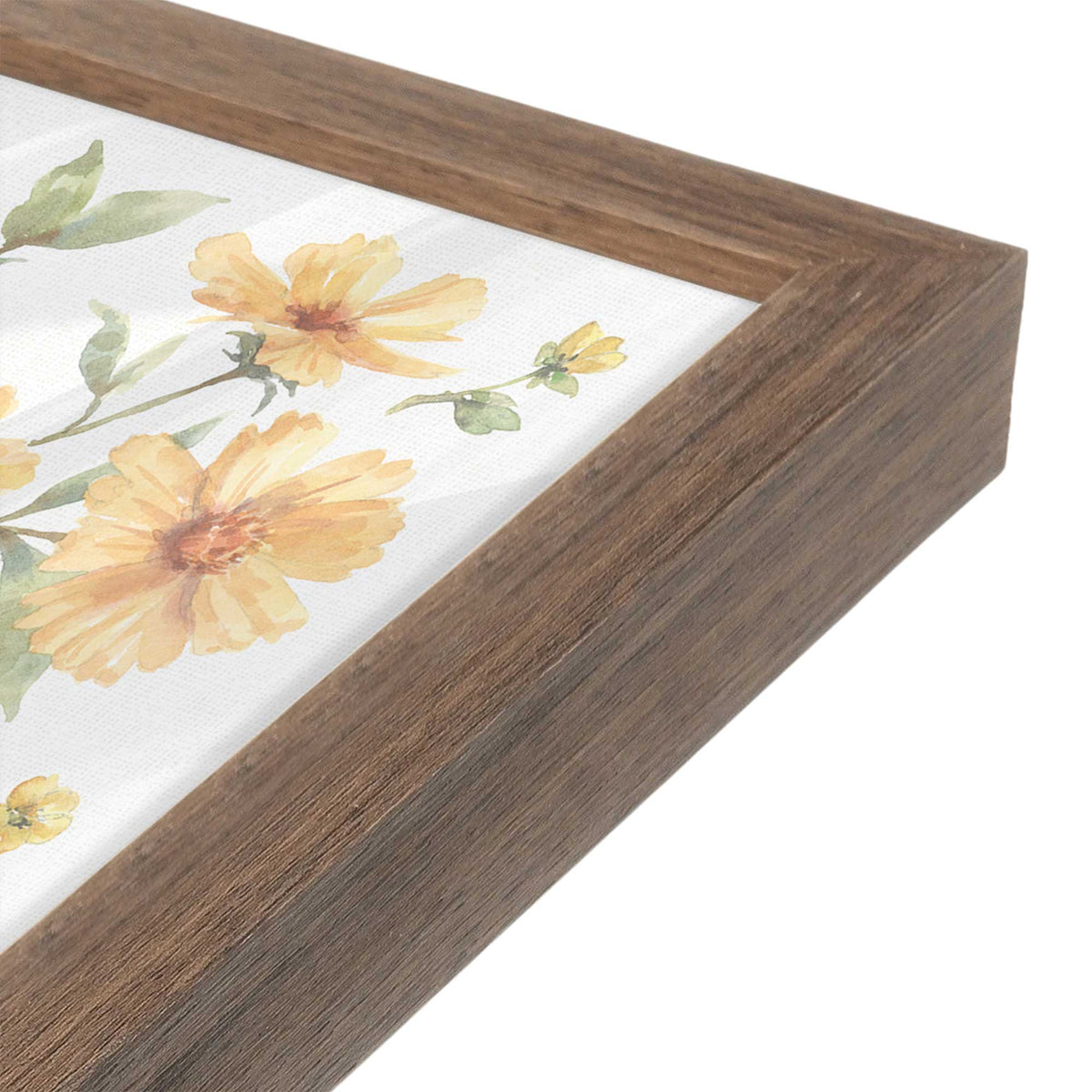 [Color:Walnut], Picture of art in a Walnut frame at an angle