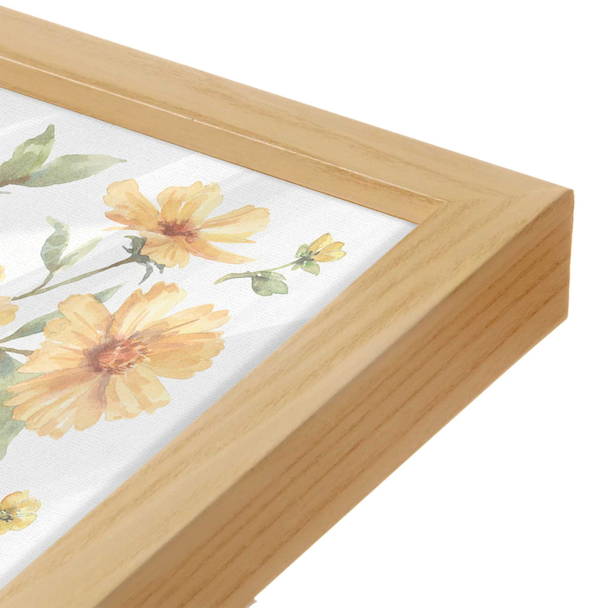 [Color:American Maple], Picture of art in a American Maple frame at an angle