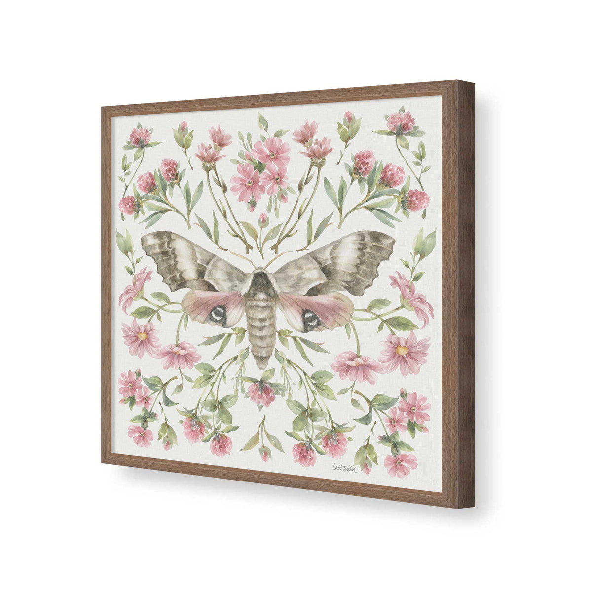 [Color:Walnut], Picture of art in a Walnut frame of the corner