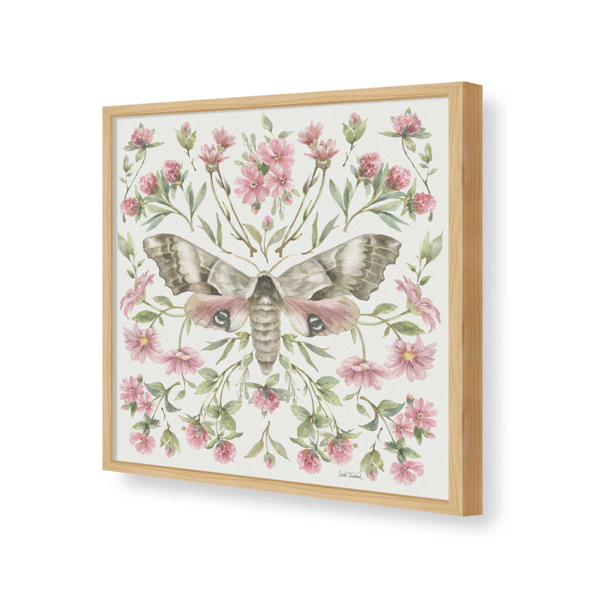 [Color:American Maple], Picture of art in a American Maple frame of the corner