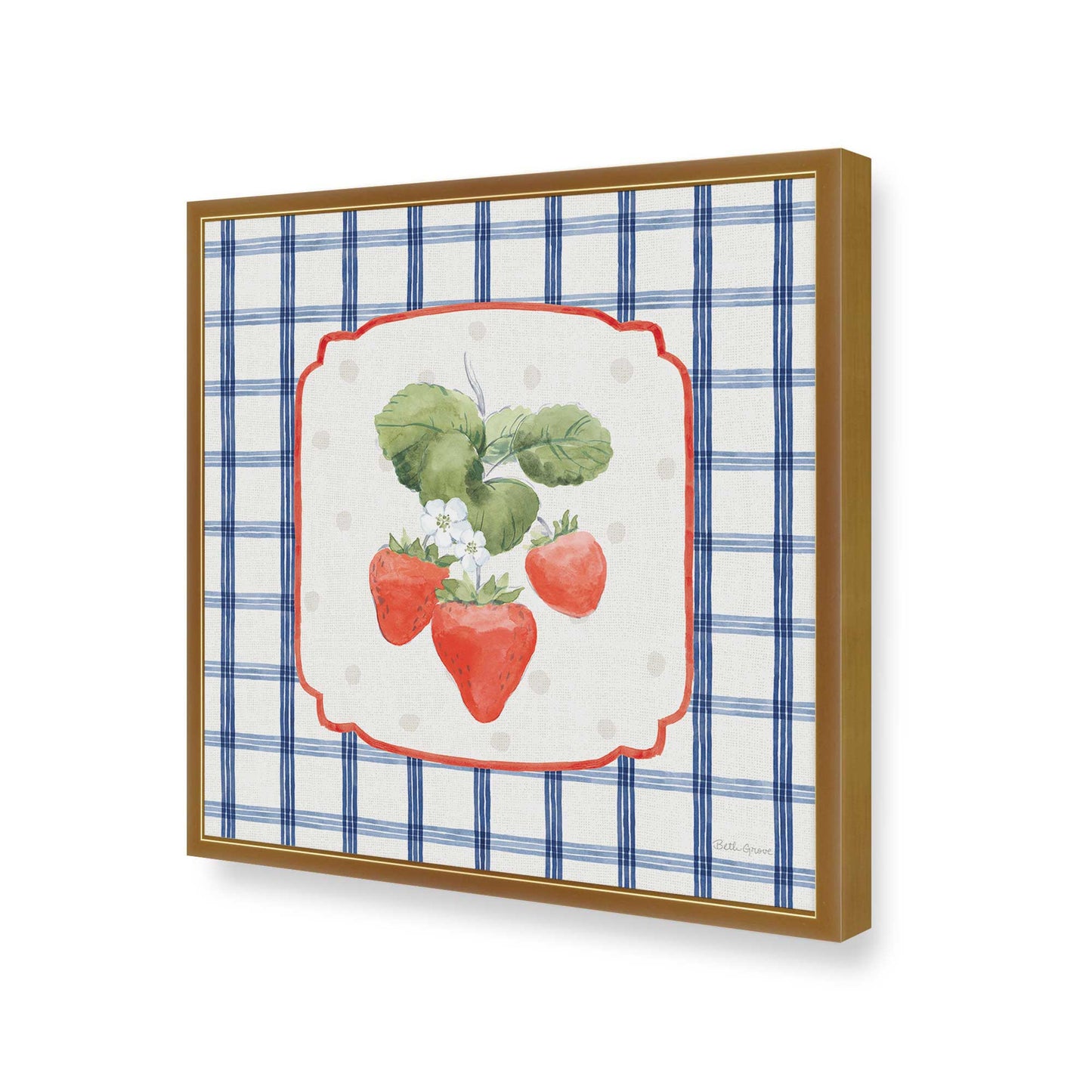 [Color:Polished Gold], Picture of art in a Polished Gold frame of the corner