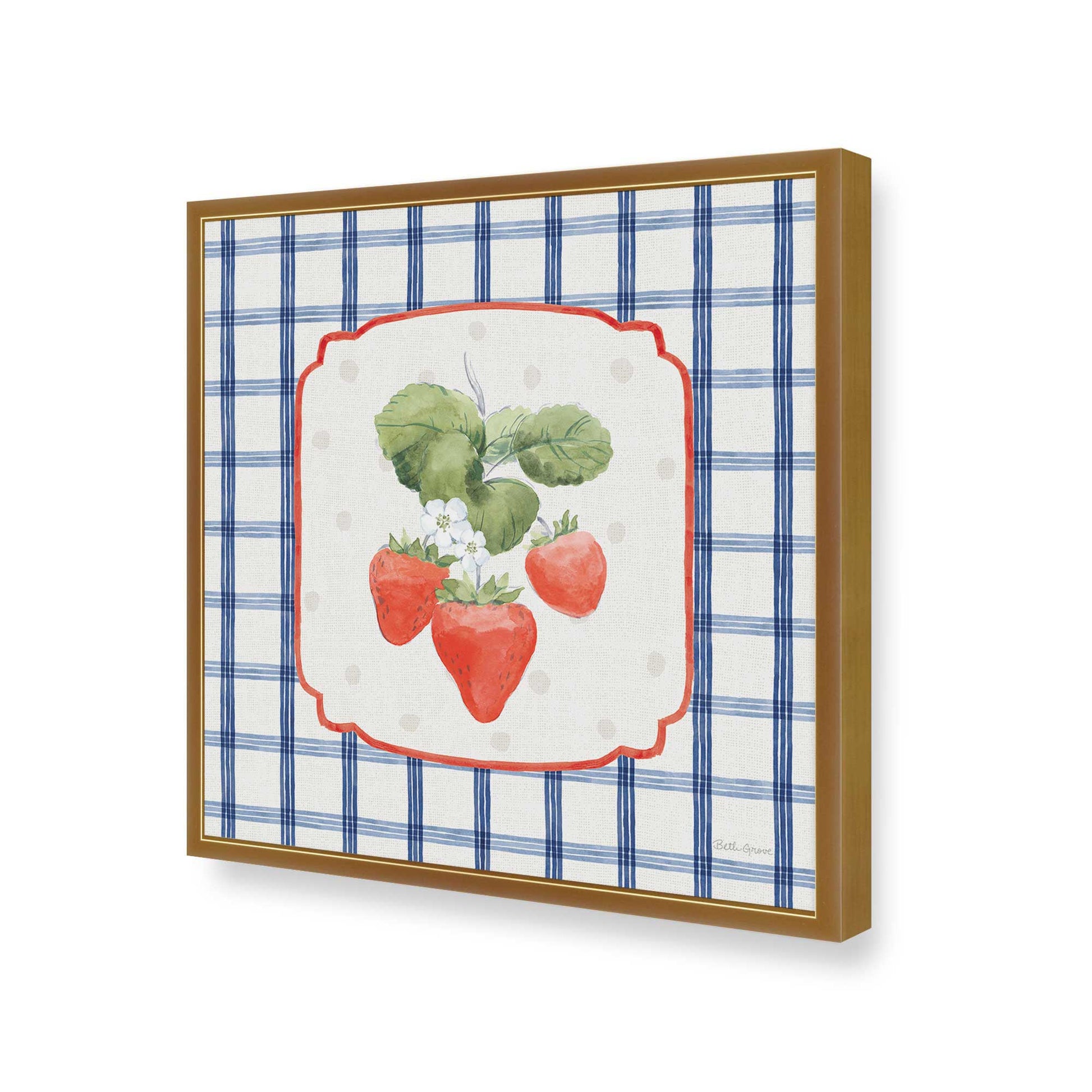 [Color:Polished Gold], Picture of art in a Polished Gold frame of the corner