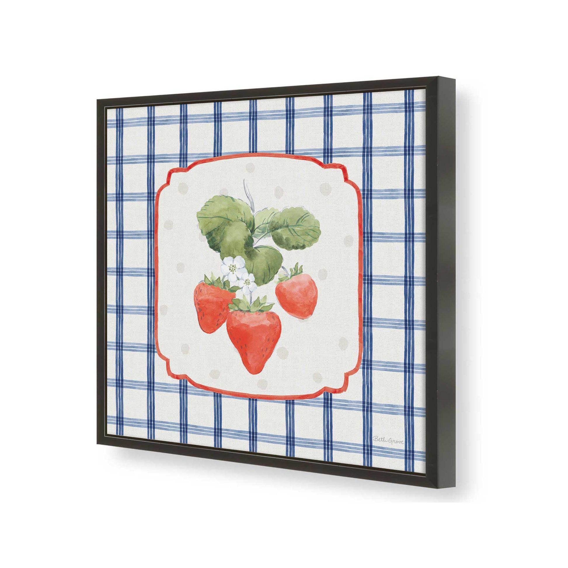 [Color:Satin Black], Picture of art in a Satin Black frame of the corner