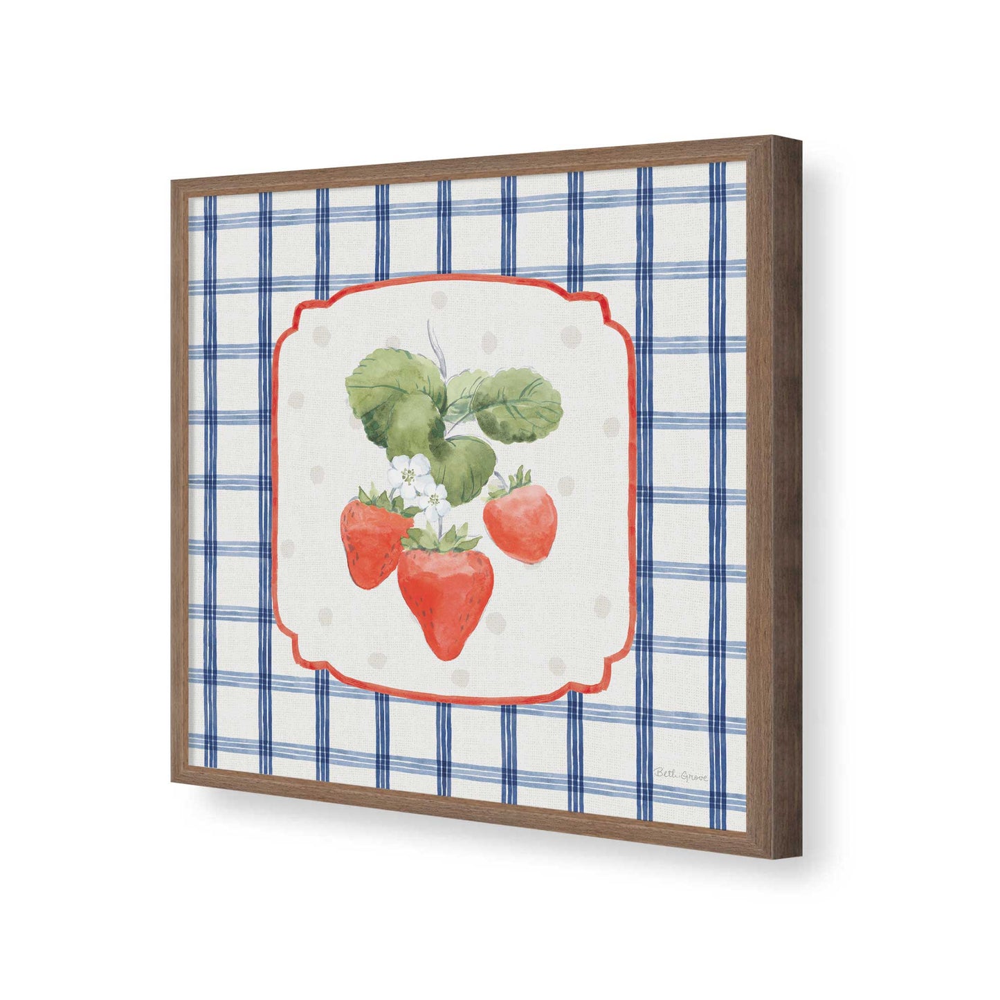 [Color:Walnut], Picture of art in a Walnut frame of the corner