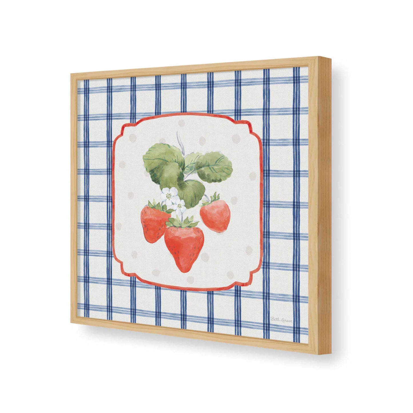 [Color:American Maple], Picture of art in a American Maple frame of the corner
