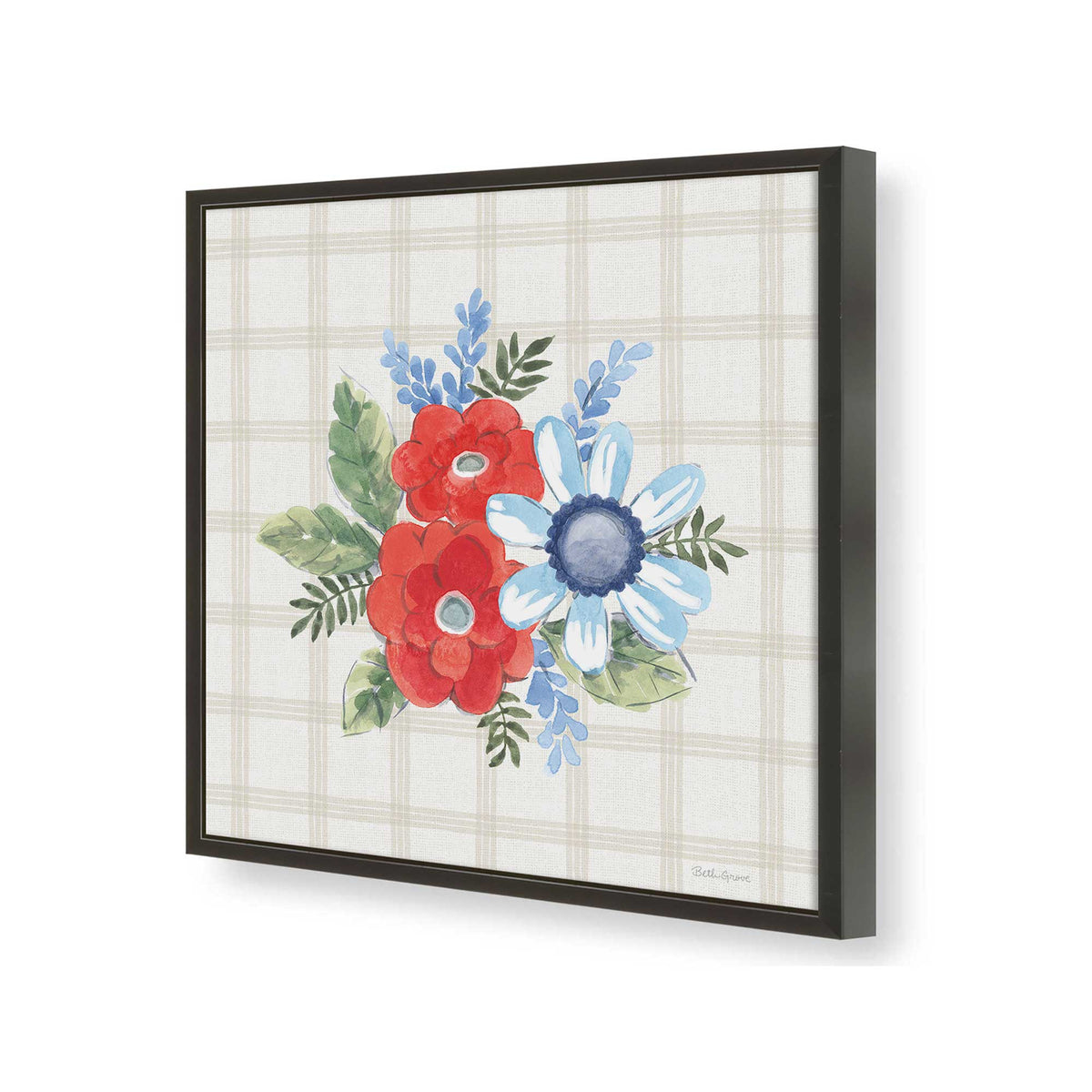 [Color:Satin Black], Picture of art in a Satin Black frame of the corner