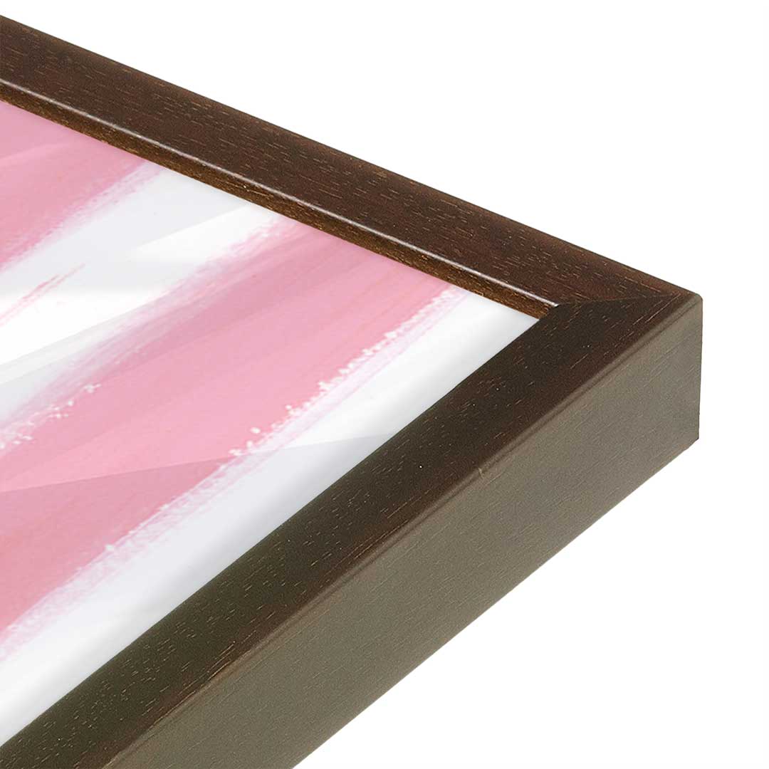 [Color:Brown], Picture of art in a Brown frame at an angle