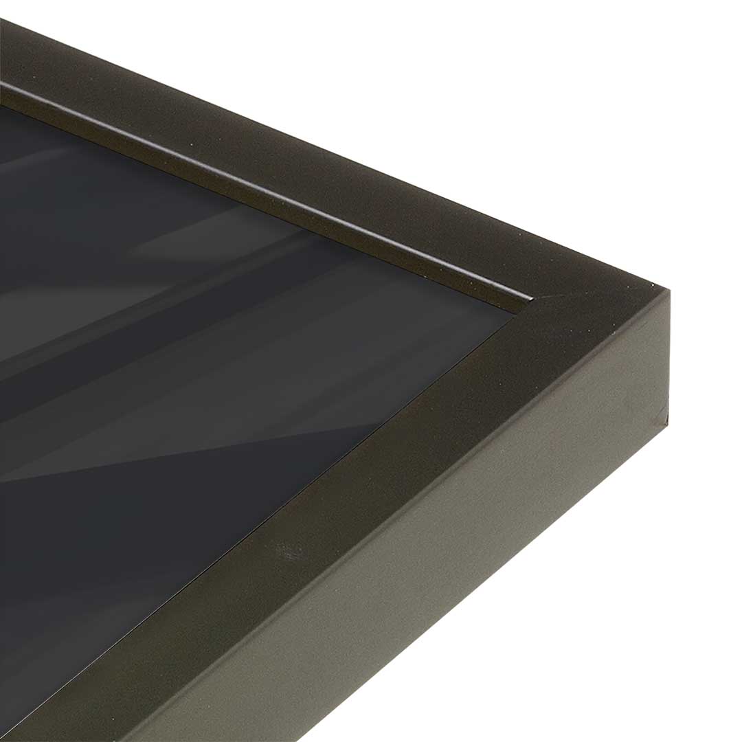 [Color:Satin Black], Picture of art in a Satin Black frame at an angle