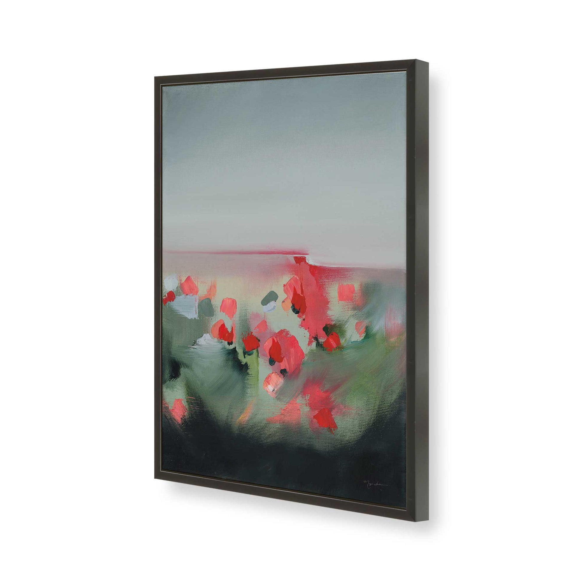 [Color:Satin Black], Picture of art in a Satin Black frame of the corner