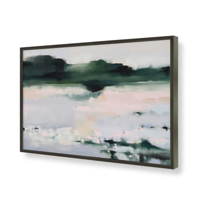 [Color:Satin Black], Picture of art in a Satin Black frame of the corner