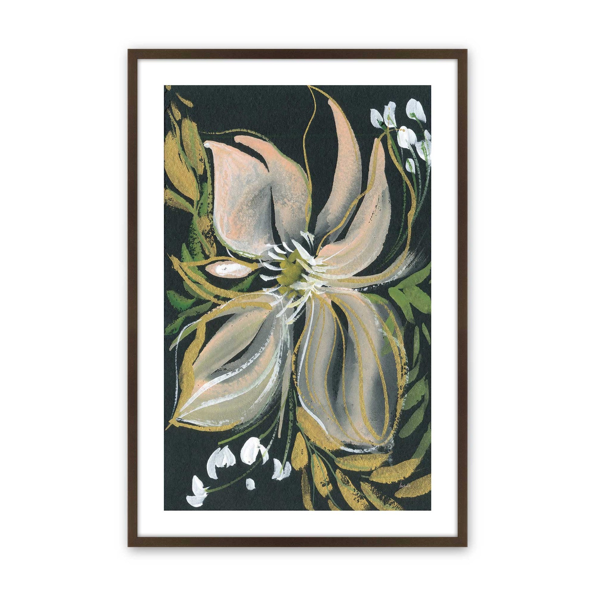 [Color:Brown], Picture of art in a Brown frame